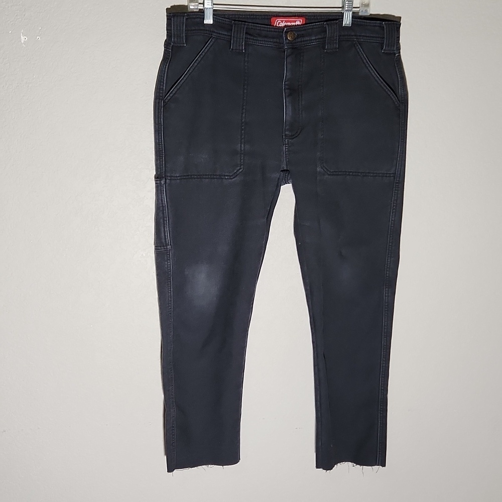 Coleman Mens Jeans Fleece Lined Size 34 waist length has altered flaws rips